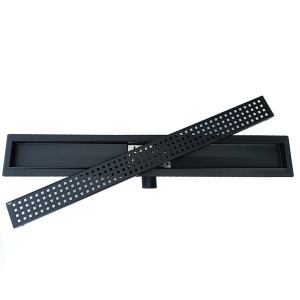 Rigola de duș liniară cu sifon fix și randament ridicat Qube DL01 60 cm – Negru - Img 14