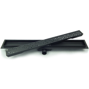 Rigola de duș liniară cu sifon fix și randament ridicat Wave DL01 50 cm – negru - Img 13