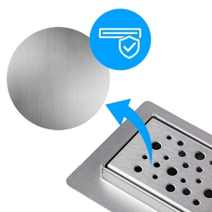 Rigola de duș liniară cu sifon fix și randament ridicat Wave DL01 80 cm – inox - Img 9