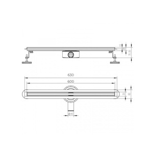 Rigola de duș liniară cu sifon rotativ 360 și randament ridicat Slim DL03 60 cm – auriu - Img 20
