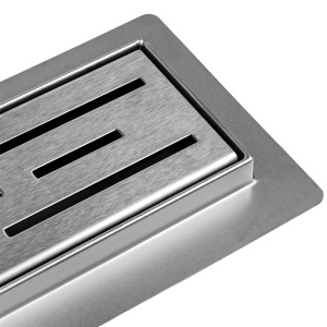 Rigola de dus liniara DL01 Classic inox periat 100 cm cu sifon scazut