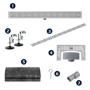 Rigola de dus liniara DL01 Classic inox periat 100 cm cu sifon scazut - Img 14