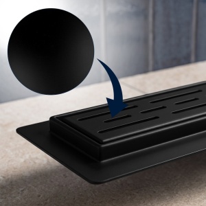 Rigola de dus liniara DL01 Classic negru mat 50 cm sifon scund 52 mm - Img 6