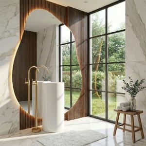Robinet pentru lavoar Rea Lungo Brush Gold - Img 5