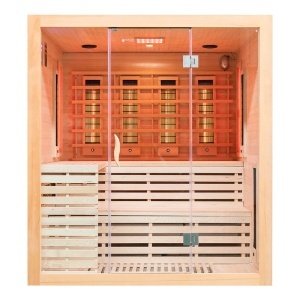 Sauna cu infrarosu si cromoterapie pentru 4 persoane EA4RS 180 x 160 x 200 cm - Img 2
