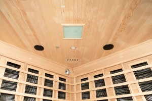 Sauna cu infrarosu si perete din sare de Himalaya MO-EA5CRS – 200 x 200 x 200 cm, 5 locuri - Img 11