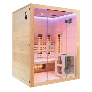Sauna finlandeza cu infrarosu MO-SW3 COMBO si soba Harvia 4.5 kW, 150 x 120 x 190 cm