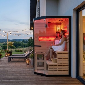Sauna finlandeza cu temperatura inalta si argaz Harvia 3.5kW, 120 x 120 cm pentru doua persoane - Img 12