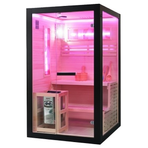 Sauna finlandeza cu temperatura inalta si soba Harvia 3.5kW 120 x 120 cm pentru 2 persoane - Img 15