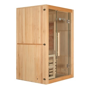 Sauna finlandeza cu temperatura inalta si soba Harvia 3.5kW pentru 2 persoane EA2S 120 x 105 cm - Img 2