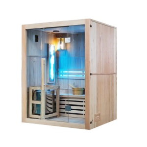 Sauna finlandeza cu temperatura inalta si soba Harvia 4.5kW pentru 3-4 persoane Kemi 150 x 120 cm - Img 7