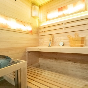 Sauna finlandeza neagra cu temperatura inalta Harvia 4.5kW, 140 x 150 cm pentru 3-4 persoane - Img 15