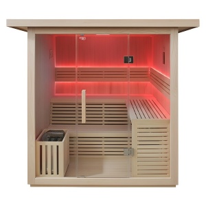 Sauna finlandeza pentru gradina cu soba Asker pentru 4-6 persoane, 180 x 180 cm - Img 15