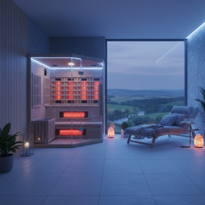 Sauna uscata combinata infrarosu cu soba Harvia 6 kW 150 x 150 cm pentru 4-5persoane - Img 6