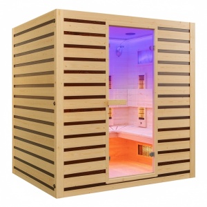 Sauna uscata cu infrarosu la temperatura joasa, Tromso, 180 x 150 cm, 230V, pentru 4-5 persoane - Img 6