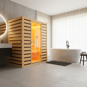 Sauna uscata cu infrarosu la temperatura joasa Tromso3 153 x 110 cm pentru 3-4 persoane - Img 9