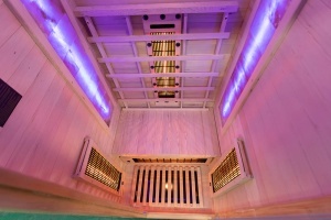 Sauna uscata cu infrarosu si cu piatra sarata pentru 1 persoana C1ST 90 x 90 cm - Img 9