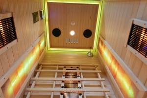Sauna uscata cu infrarosu si cu piatra sarata pentru 1 persoana C1ST 90 x 90 cm - Img 19