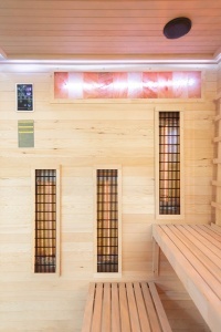 Sauna uscata cu infrarosu si cu pietre din sare de Hymalaya 4 persoane EP4RS XL stanga 180 x 160 cm - Img 16