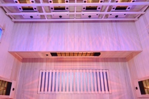 Sauna uscata cu infrarosu si cu pietre sarate pentru 4 persoane C4ST 175 x 140 cm - Img 10