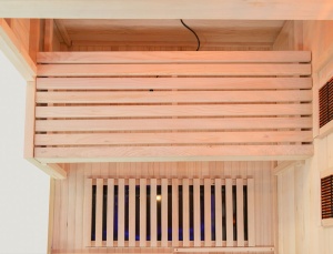 Sauna uscata cu infrarosu si terapie cromatica pentru 2 persoane montaj dreapta EP2RS 120 x 120 cm - Img 9