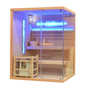 Sauna uscata cu soba Harvia 6kW pentru 3 persoane si montaj stanga EP3S 150 x 140 x 200 cm - Img 6