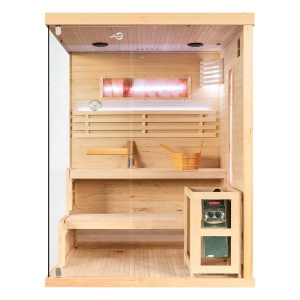 Sauna uscata MO-EP2S XL cu montaj dreapta, soba Harvia 4.5kW, 150 x 120 x 200 cm pentru 2 persoane - Img 4