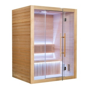 Saună uscată MO-SS1512H cu soba HARVIA 4,5 kW 150 x 120 x 200 cm pentru 2 persoane - Img 9