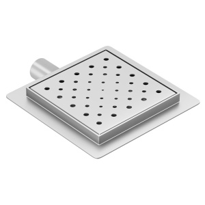 Scurgere baie patrata cu sifon fix Circle DLO6 15 x 15 cm inox - Img 7