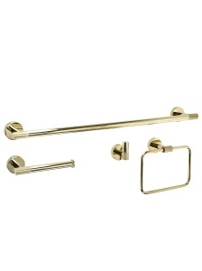 Set accesorii pentru baie GRID Gold 4 piese - Img 2