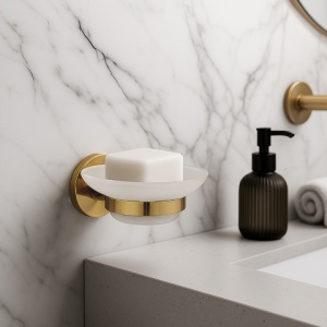 Set de accesorii pentru baie 5 in 1 Colin Golden Retro - Img 9