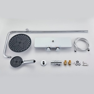 Set de dus F13A, Dus cu efect de ploaie, Finisaj Crom - Img 6