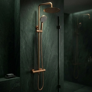 Set de duș fără pipă cu termostat Rea Lungo Copper Brush - Img 6