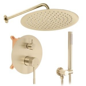 Set de dus incastrat Rea Venti auriu periat cu box