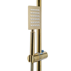 Set De Dus T151C Model Modern cu Termostat si Efect De Ploaie, Culoare Gold - Img 4