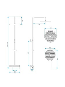 Set dus aplicat Rea Foss Clif Brush Copper - Img 6