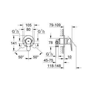 Set dus igiena intima Grohe Trigger Spray Bundle crom lucios - Img 2