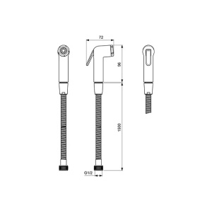 Set dus igiena intima Ideal Standard IdealSpray crom lucios - Img 6