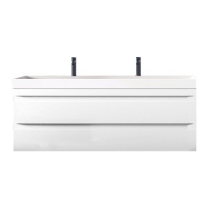 Set mobilier baie suspendat cu lavoar Kerrock Kolpasan Naomi 120 cm alb