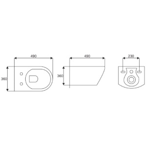 Set Vas WC PRO GEBERIT, Montaj Suspendat, Ceramica Sanitara, Vas WC CUBIC BLACK RIMLESS + Capac Soft-Close SLIM Inclus+Cadru+Clapeta - Img 15