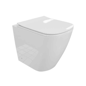 Set vas WC stativ cu rimles protect si capac soft close Spectrum Tyber 35 x 51 cm alb