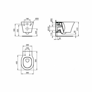 Set vas wc suspendat cu capac softclose si bideu suspendat Ideal Standard Connect Air Aquablade - Img 13