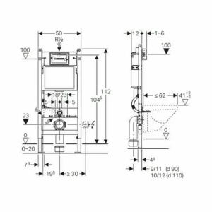 Set vas wc suspendat Ideal Standard I.life B alb cu capac si rezervor cu cadru incastrat si clapeta - Img 8