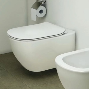 Set vas wc suspendat Ideal Standard Tesi AquaBlade cu capac clapeta crom 20 si rezervor Geberit Duofix Delta Plus - Img 8
