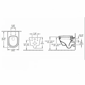 Set vas wc suspendat Villeroy & Boch Architectura cu capac soft close rezervor Geberit Duofix si clapeta Delta20 crom - Img 5