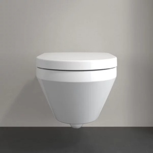 Set vas WC suspendat Villeroy & Boch Architectura TwistFlush rimless cu capac softclose alb - Img 3