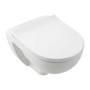Set vas WC suspendat Villeroy & Boch O.Novo TwistFlush rimless alb cu capac softclose 52 x 36 cm