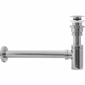 Sifon de scurgere universal+ ventil klik-klak, sistem Push-up, finisaj Crom - Img 5
