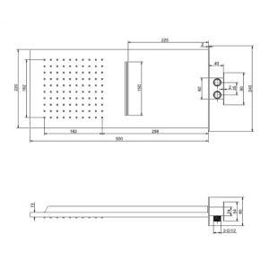 Sistem complet de dus PRO EBOX KASKADE 9008BL, montaj incastrat in perete, ploaie de dus, 3 functii, finisaj negru mat - Img 5