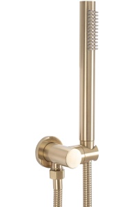 Sistem Complet De Dus REA LUNGO GOLD BRUSHED + BOX, Montaj In Perete, Para Rotunda Tip Ploaie 25x25 Cm, 2 Functii , Auriu Nichelat - Img 9